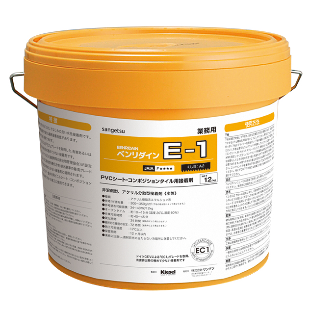 BB-514 サンゲツ E-1 ビニル床シート、コンポジションタイル用接着剤 12kg サンゲツ 接着剤